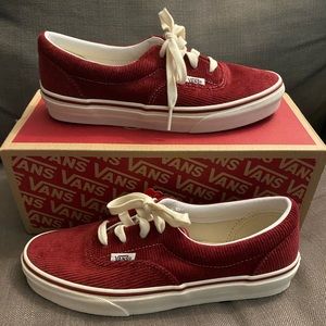 New in Box! Madewell x Vans Burgundy Corduroy Era Lace-Up Sneakers